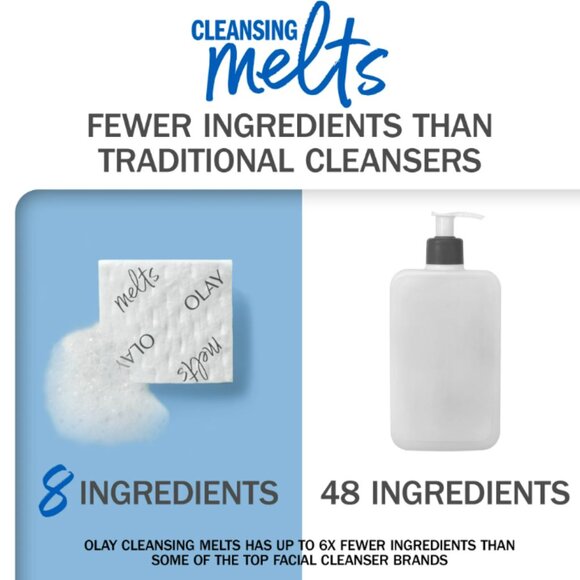 🌈4/$20 NIP Olay Vitamin C Cleansing Melts Facial Cleanser Foaming Face Wash x4 - Picture 9 of 13